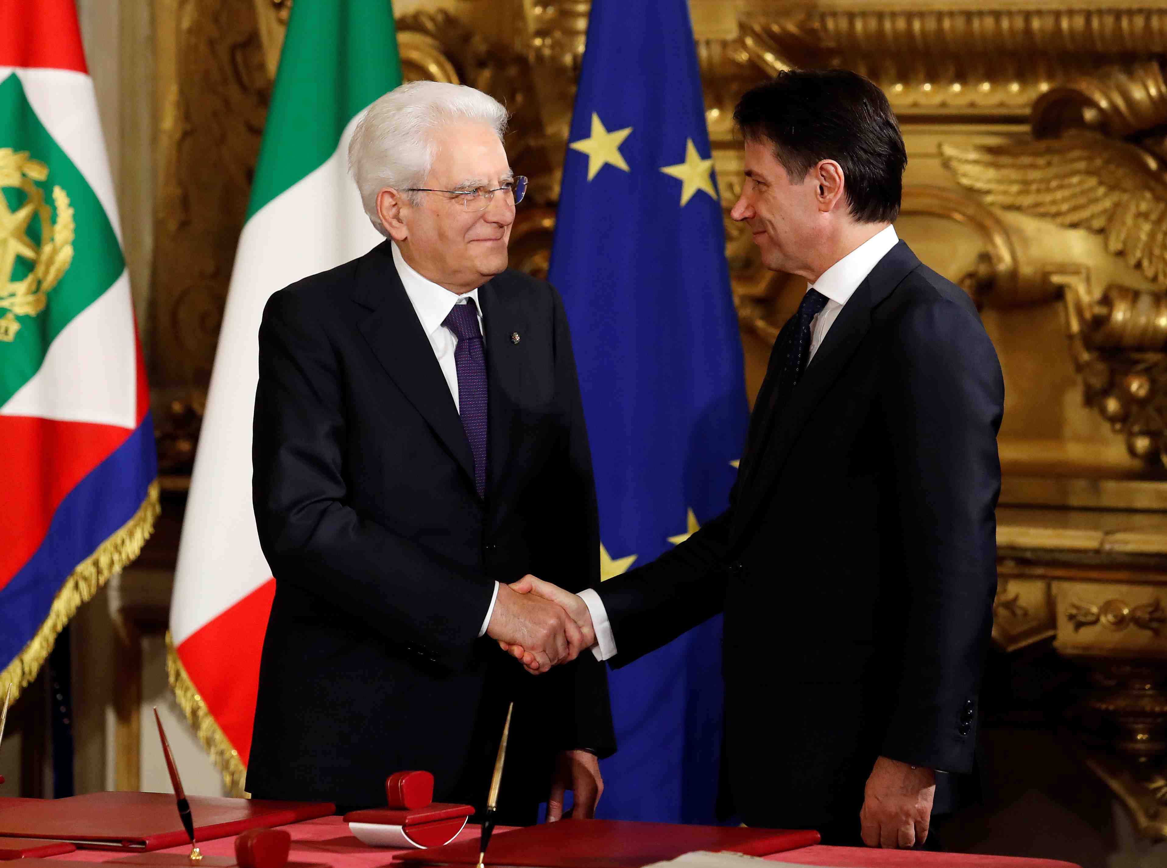 Le gouvernement m5s-ligue a ete investi en italie