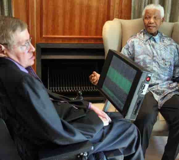 Stephen Hawking et nelson mandela
