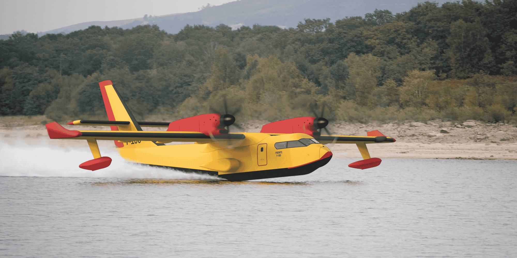 Sur le papier, le Fregate-F100 d'Hynaero affiche une capacité de largage de plus de dix tonnes d'eau, contre six tonnes pour la Canadair actuel.