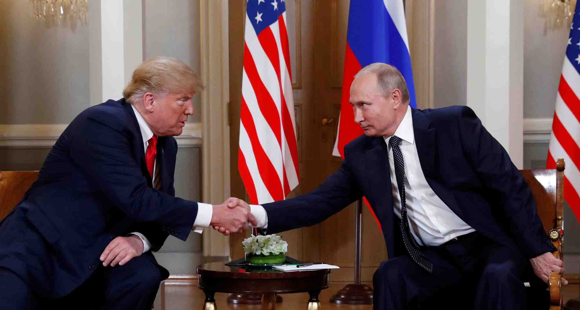 Donald Trump et Vladimir Poutine au sommet d’Helsinki en 2018.