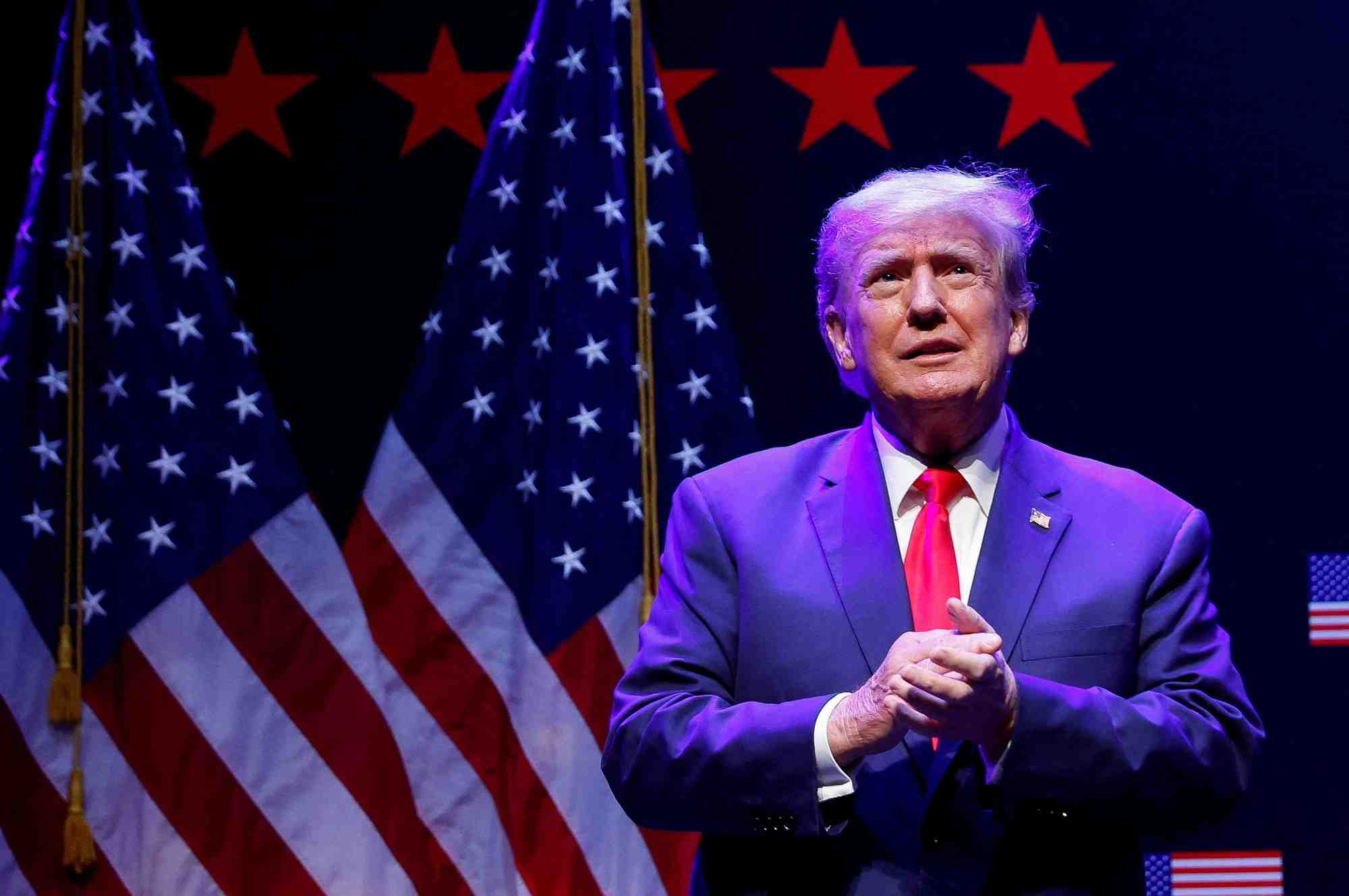 Photo d'archives de l'ancien president americain donald trump