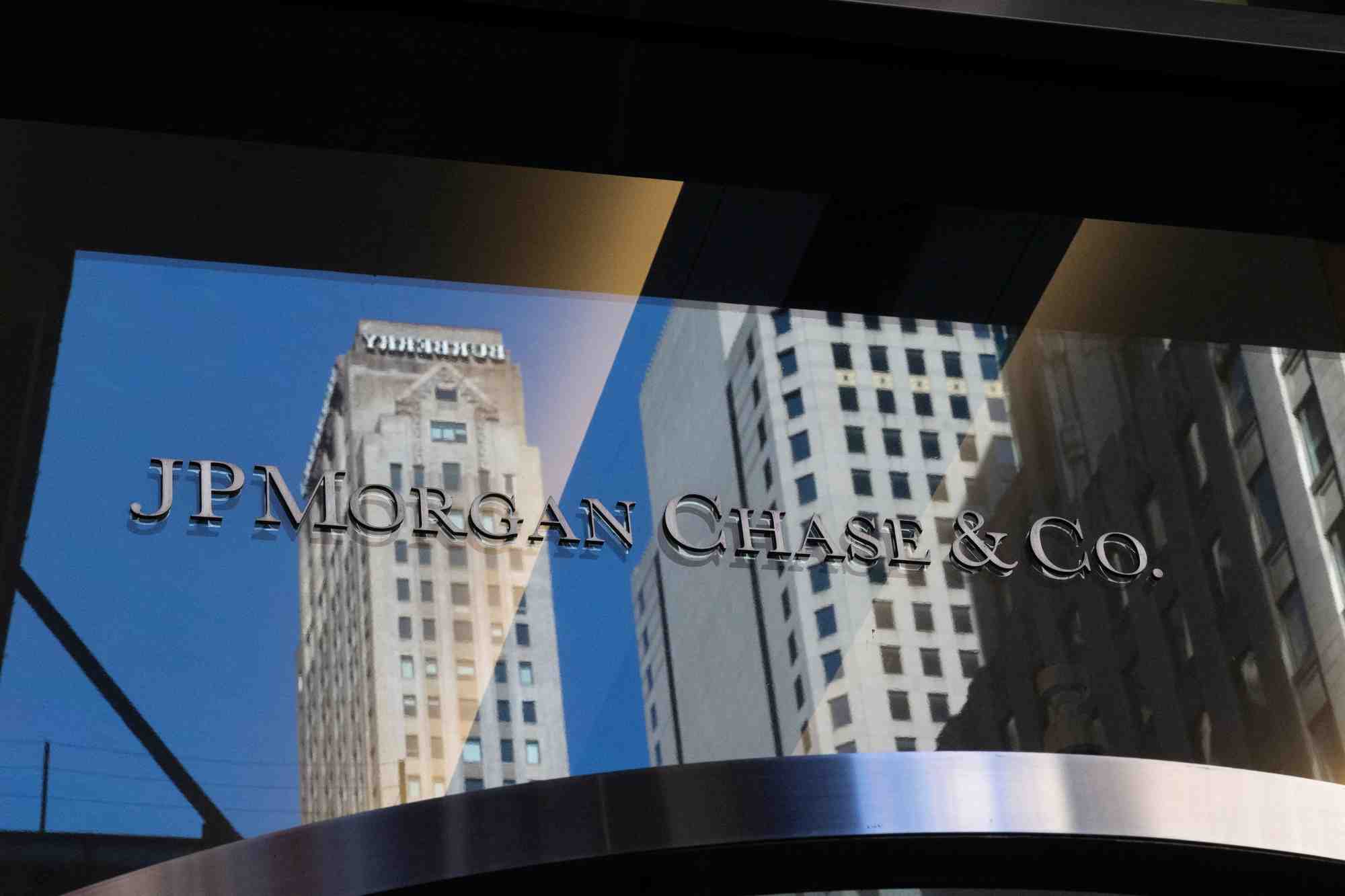 Le logo de la banque jpmorgan chase