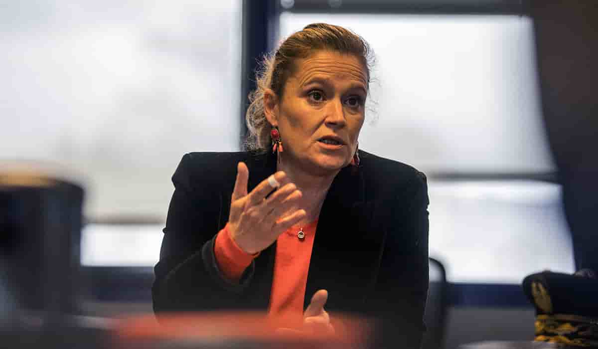 Olivia Grégoire le 26 mars, à Toulouse.