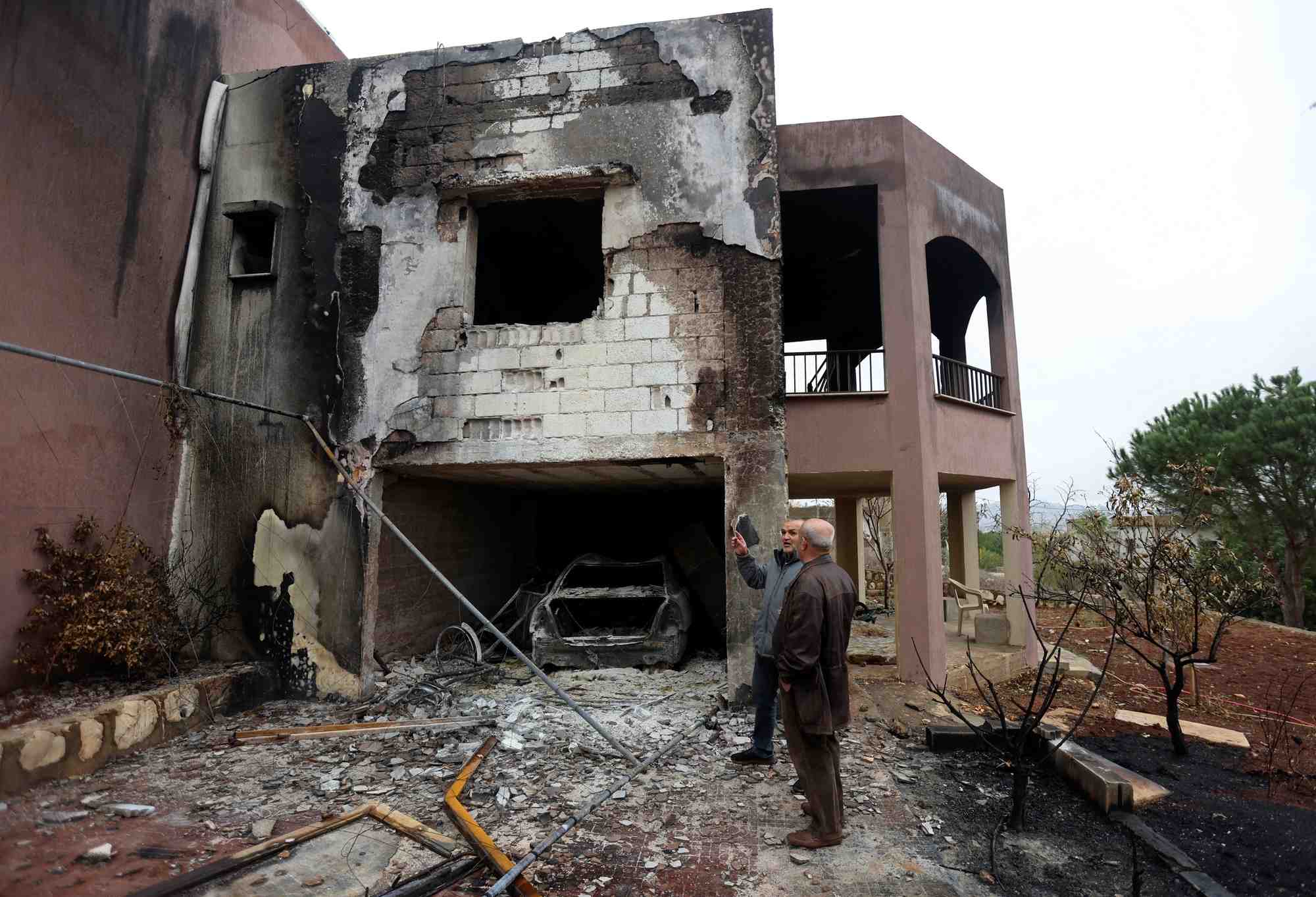 Maison endommagee a mays al-jabal, sud-liban
