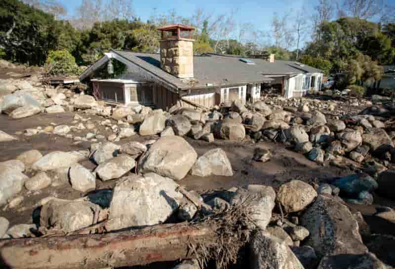 Nouveaux risques de coulees de boue en californie