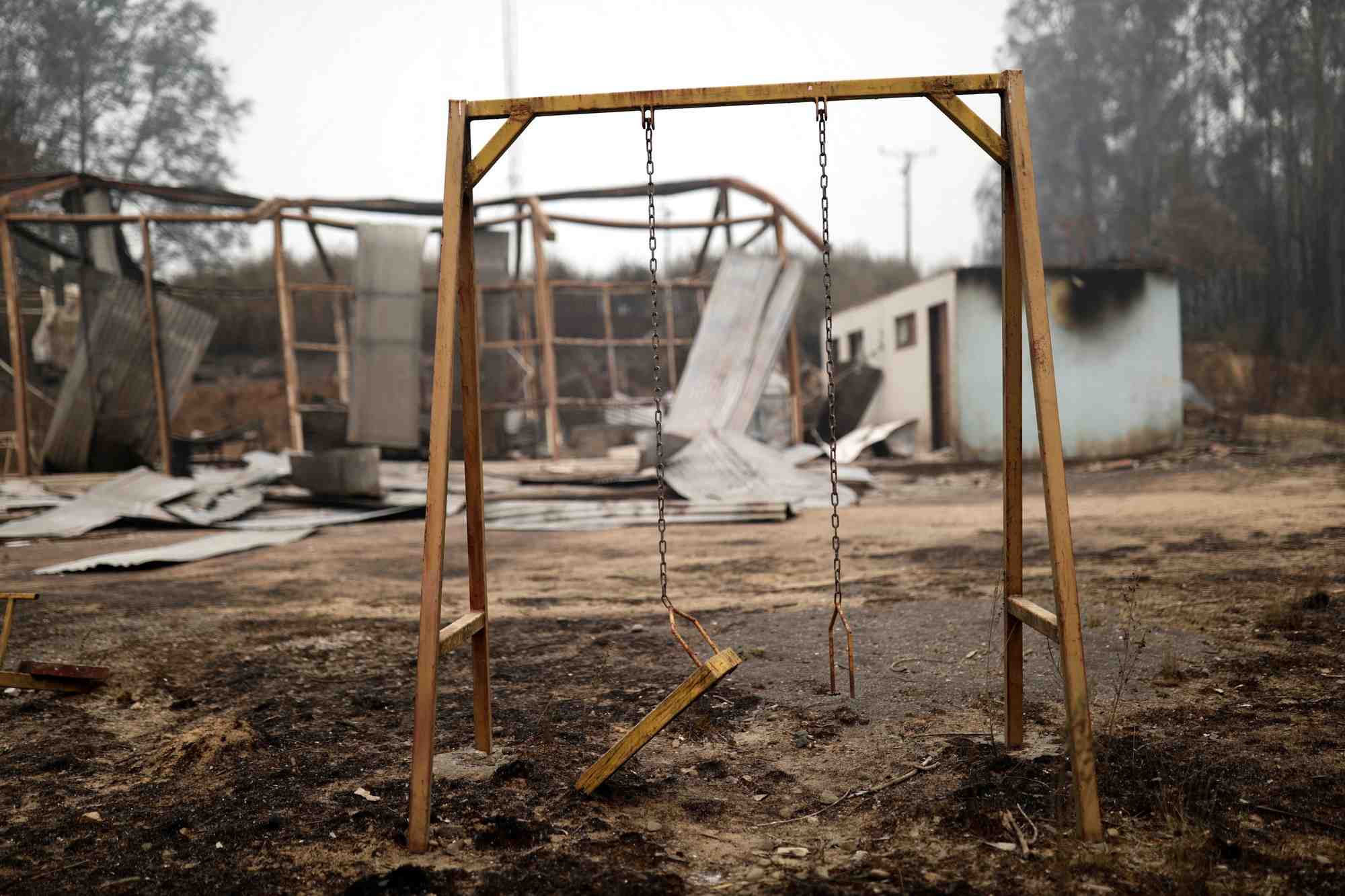 Des incendies de foret, au chili