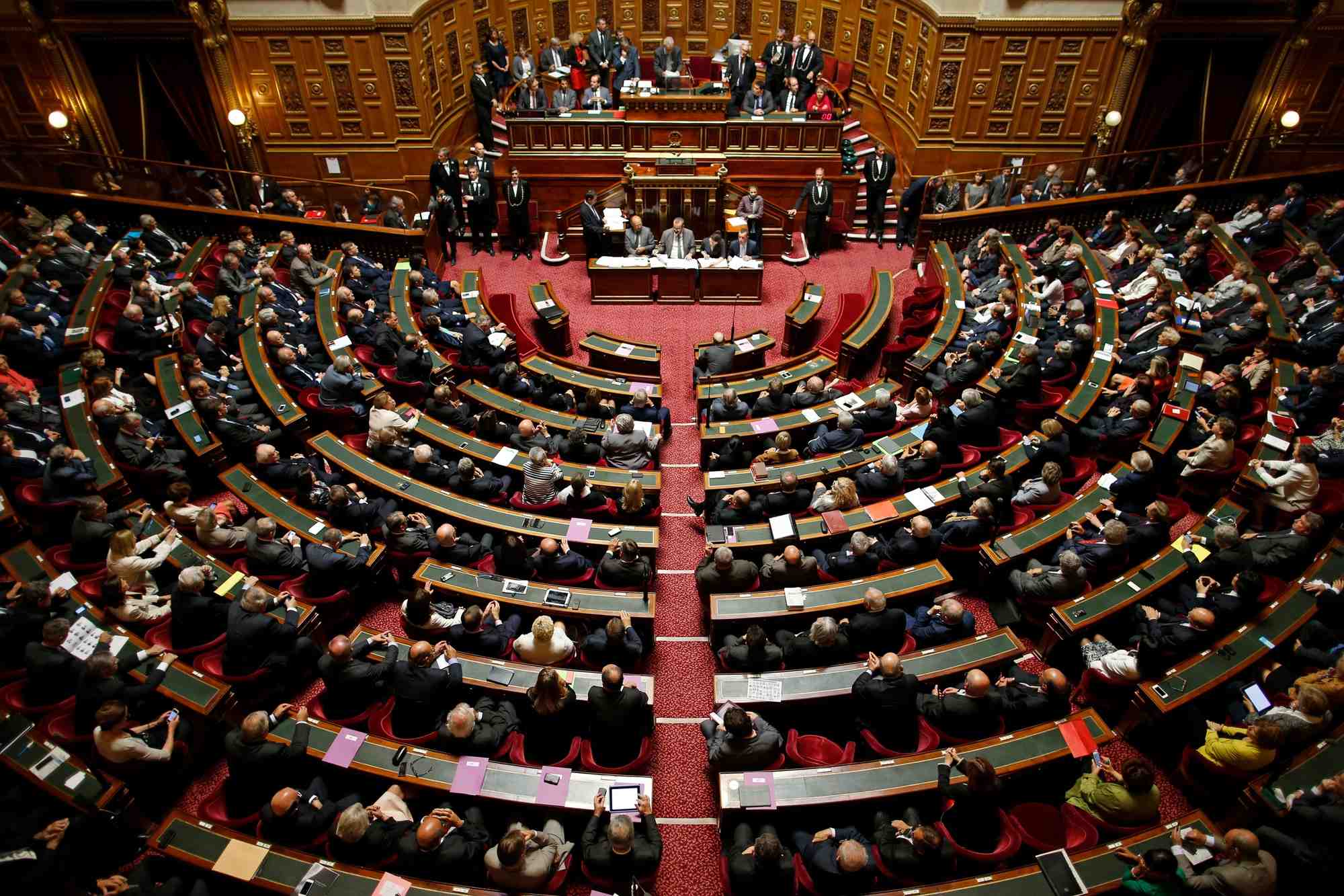 Vue sur l'hemicycle du senat