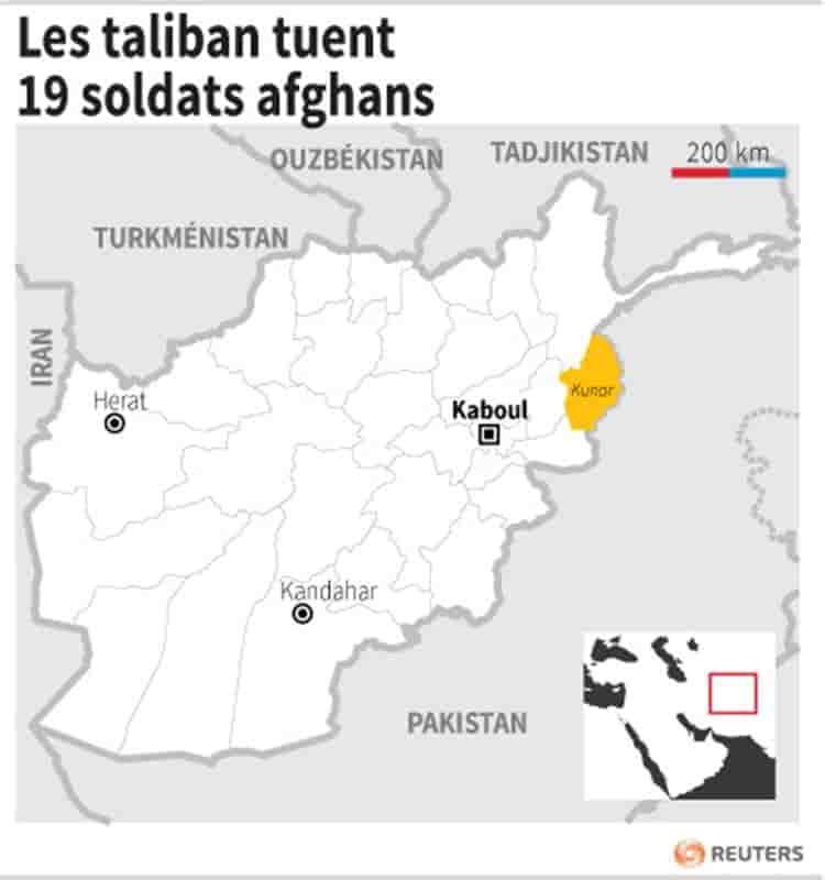 Les taliban tuent 19 soldats afghans