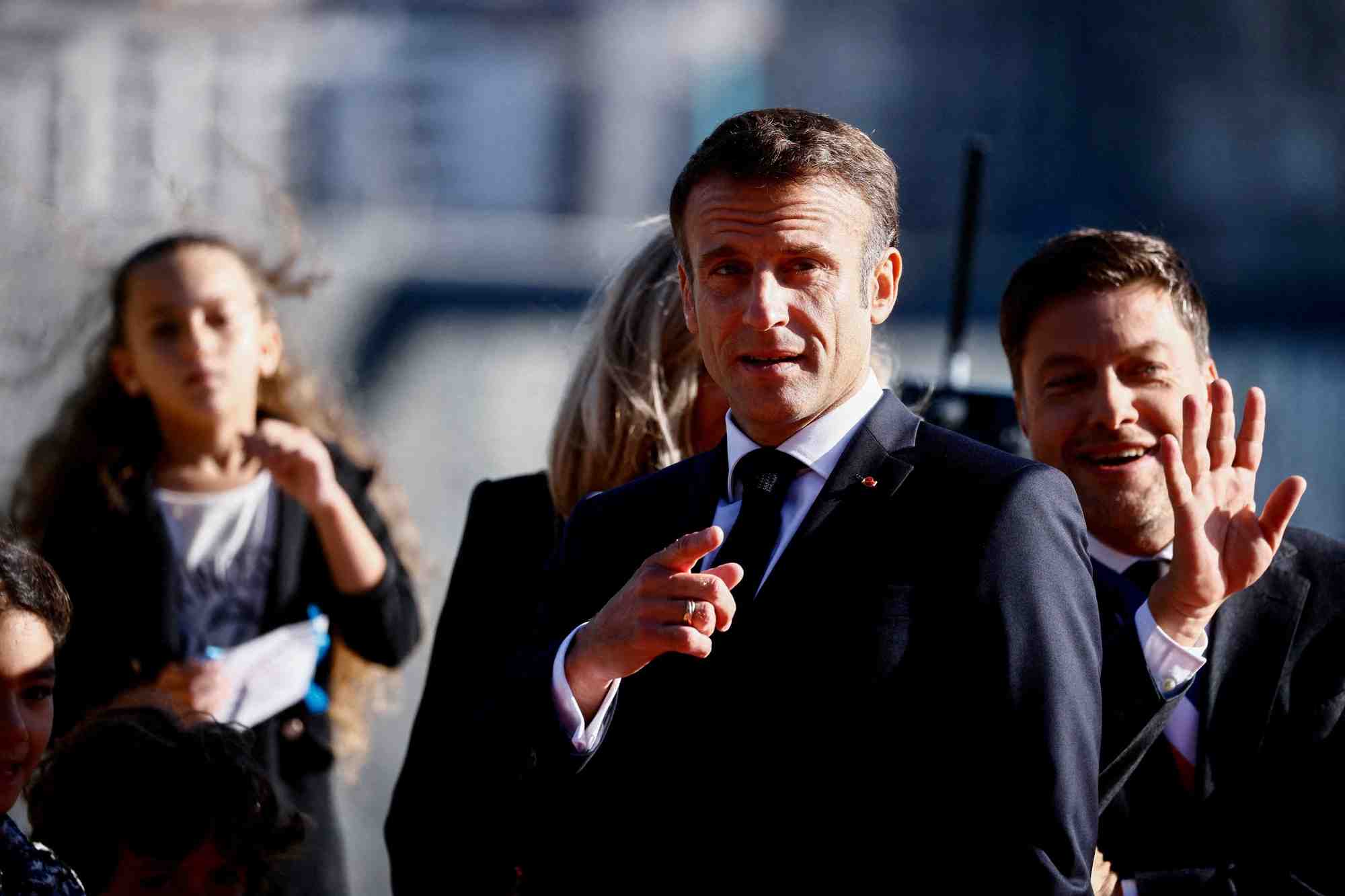 Le president francais emmanuel macron, a marseille