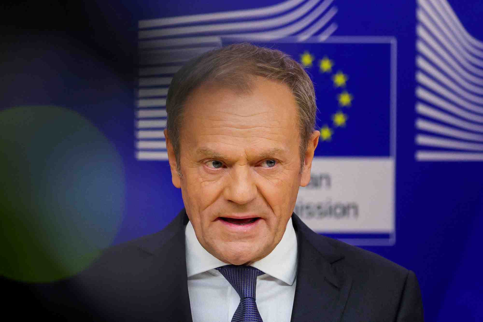 Le chef de l'opposition polonaise donald tusk
