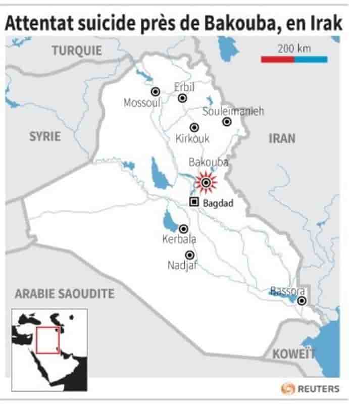 Attentat suicide pres de bakouba, en irak