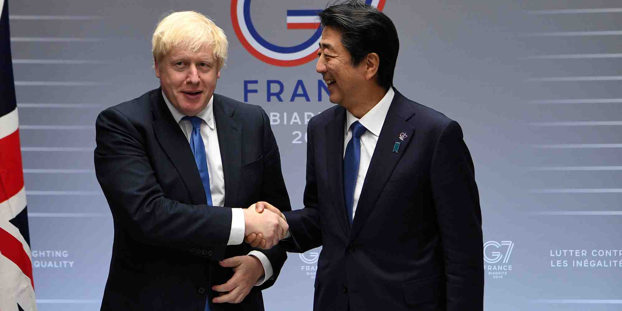Boris Johnson, Shinzo Abe, G7, Japon, Royaume-Uni