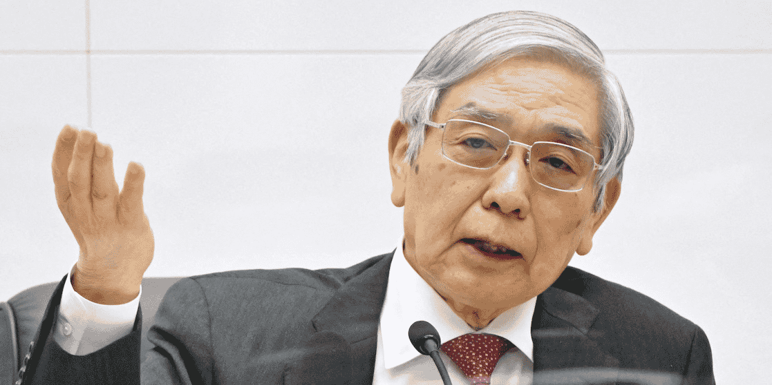 Haruhiko Kuroda, le gouverneur de la Banque centrale du Japon (BoJ), ce lundi, lors de sa conférence de presse.