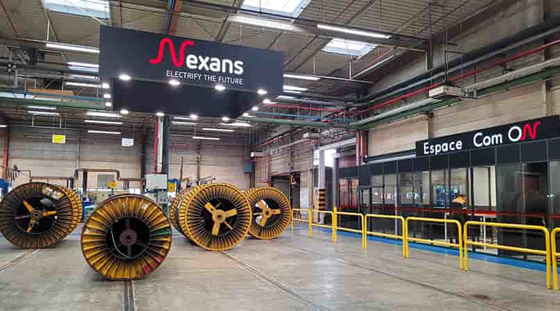 Nexans, bobine de cuivre, câble, télécoms,