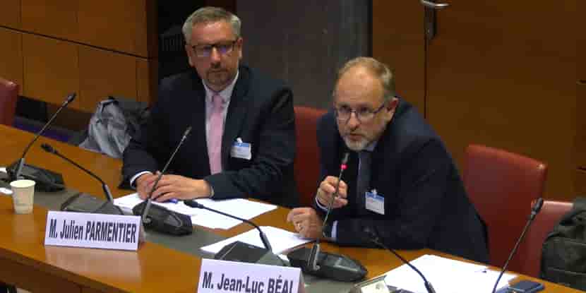 Jean-Luc Béal, ancien président de Vencorex, et Julien Parmentier, ancien directeur des ressources humaines, étaient auditionnés par les députés de la commission d'enquête parlementaire sur les défaillances des pouvoirs publics face aux licenciements, lundi 5 mai.