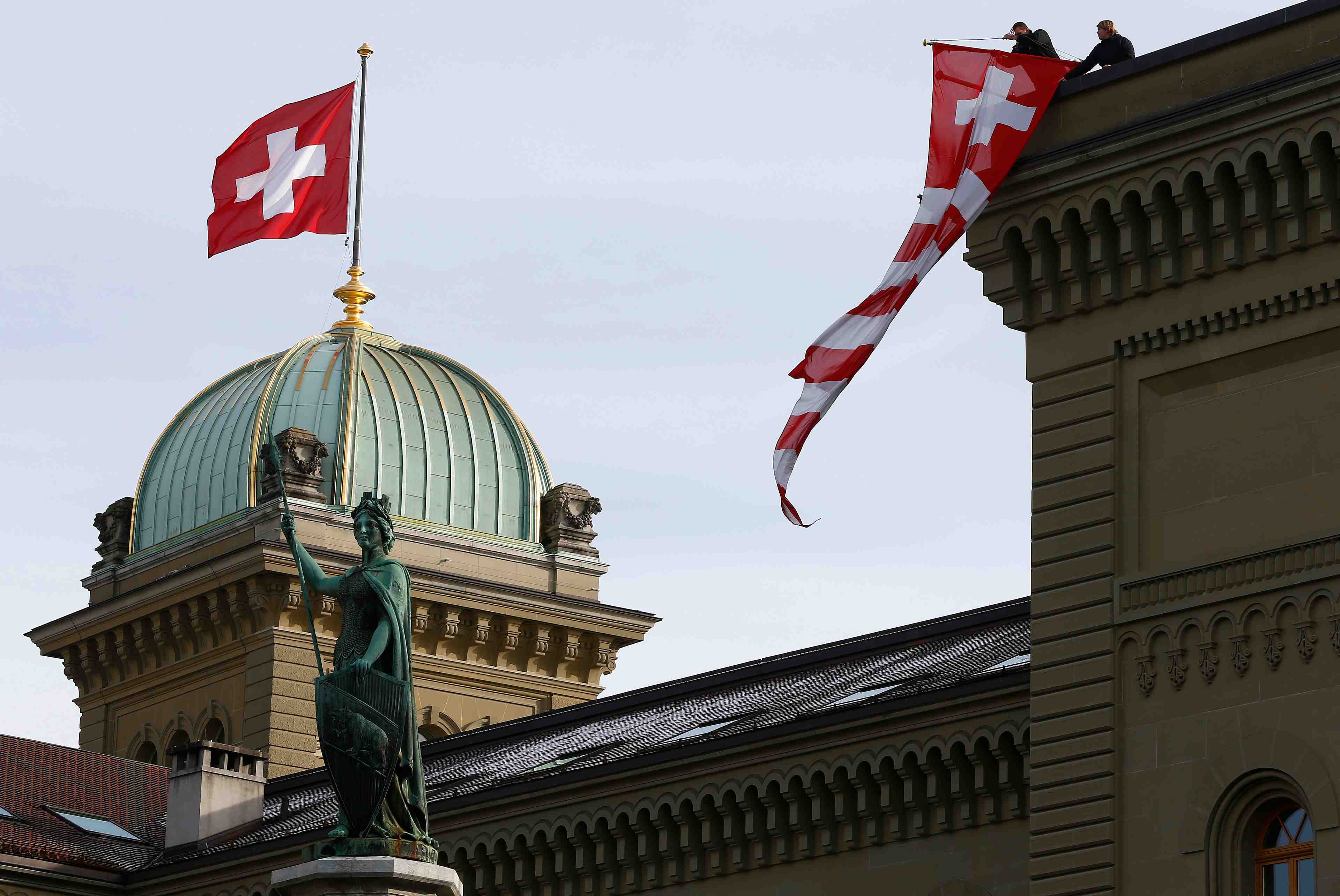 Le drapeau de la Suisse