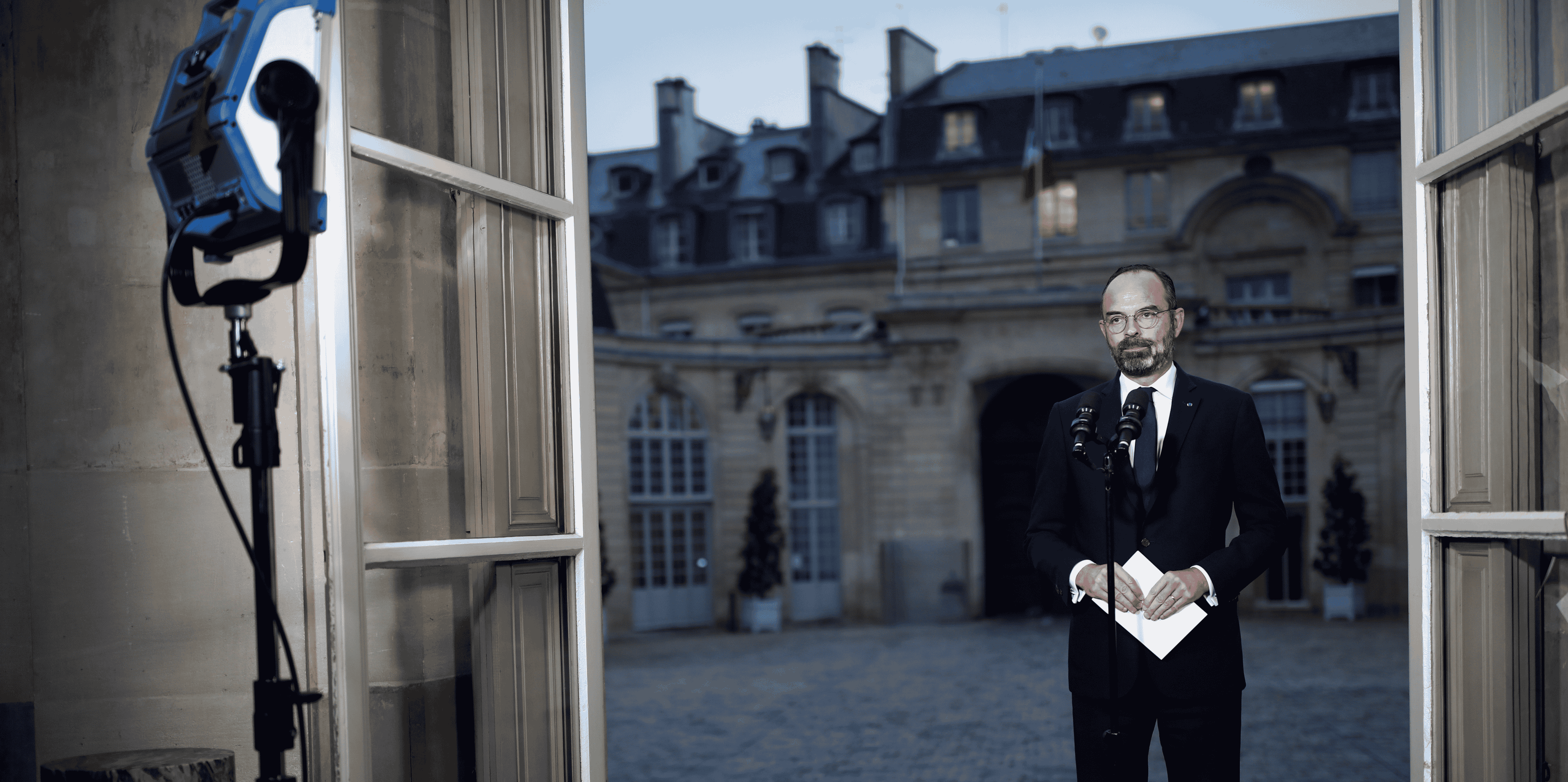 Le premier ministre Edouard Philippe à l'Hôtel Matignon, le 6 décembre 2019