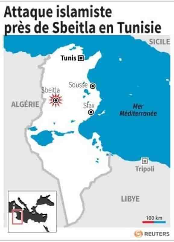 Attaque islamiste pres de sbeitla en tunisie
