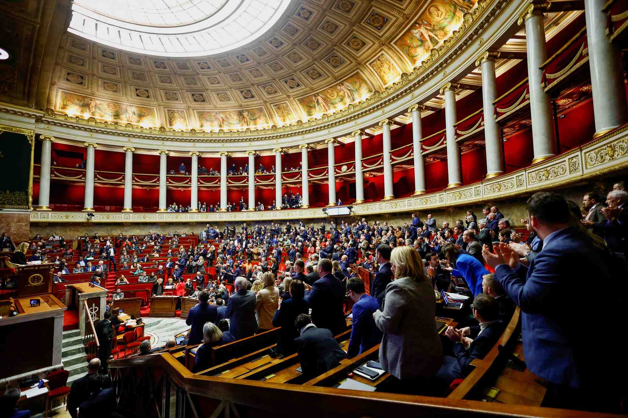 Les deputes debattent la reforme des retraites a l'assemblee nationale a paris