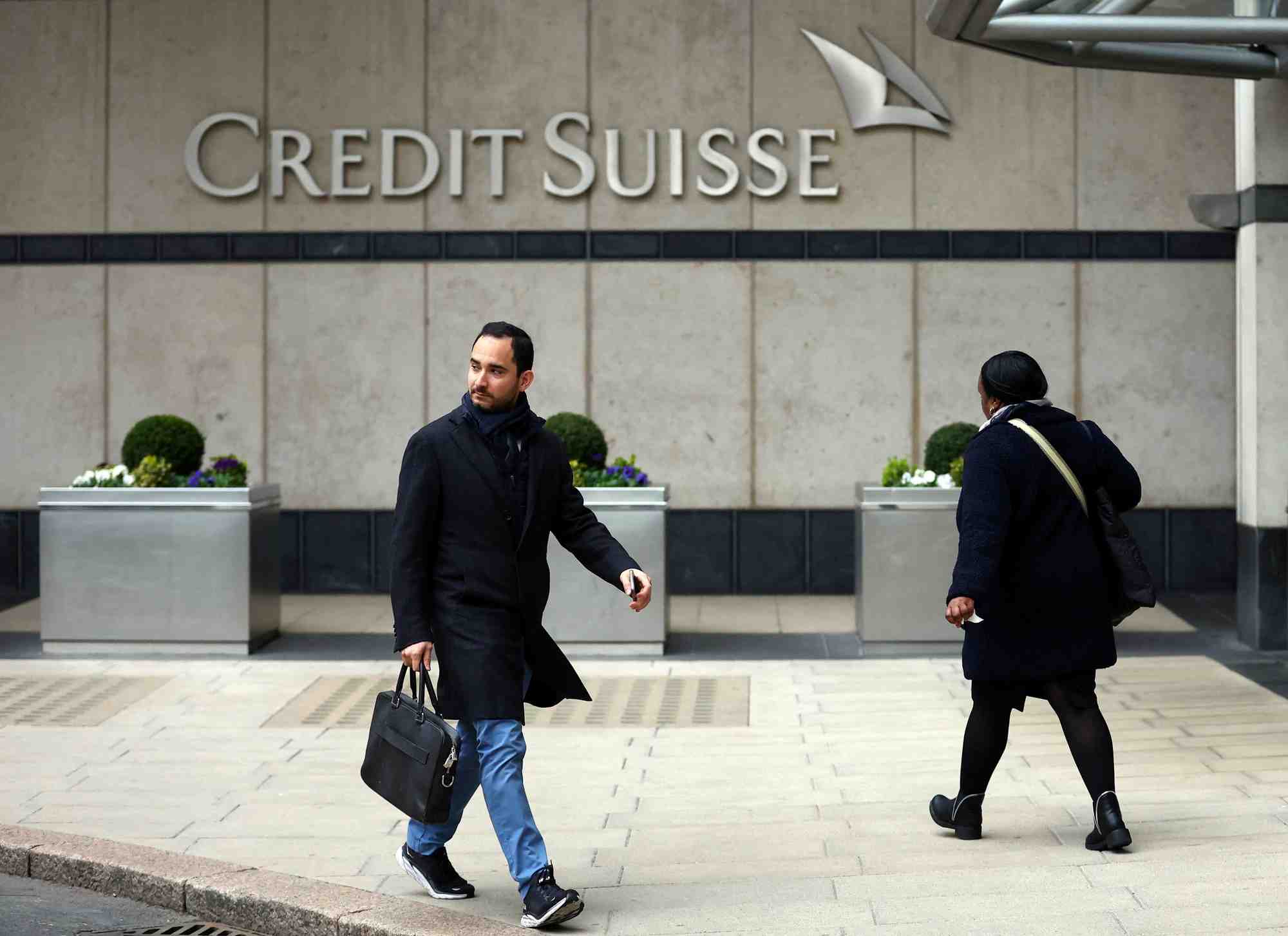 Le bureau de credit suisse a londres