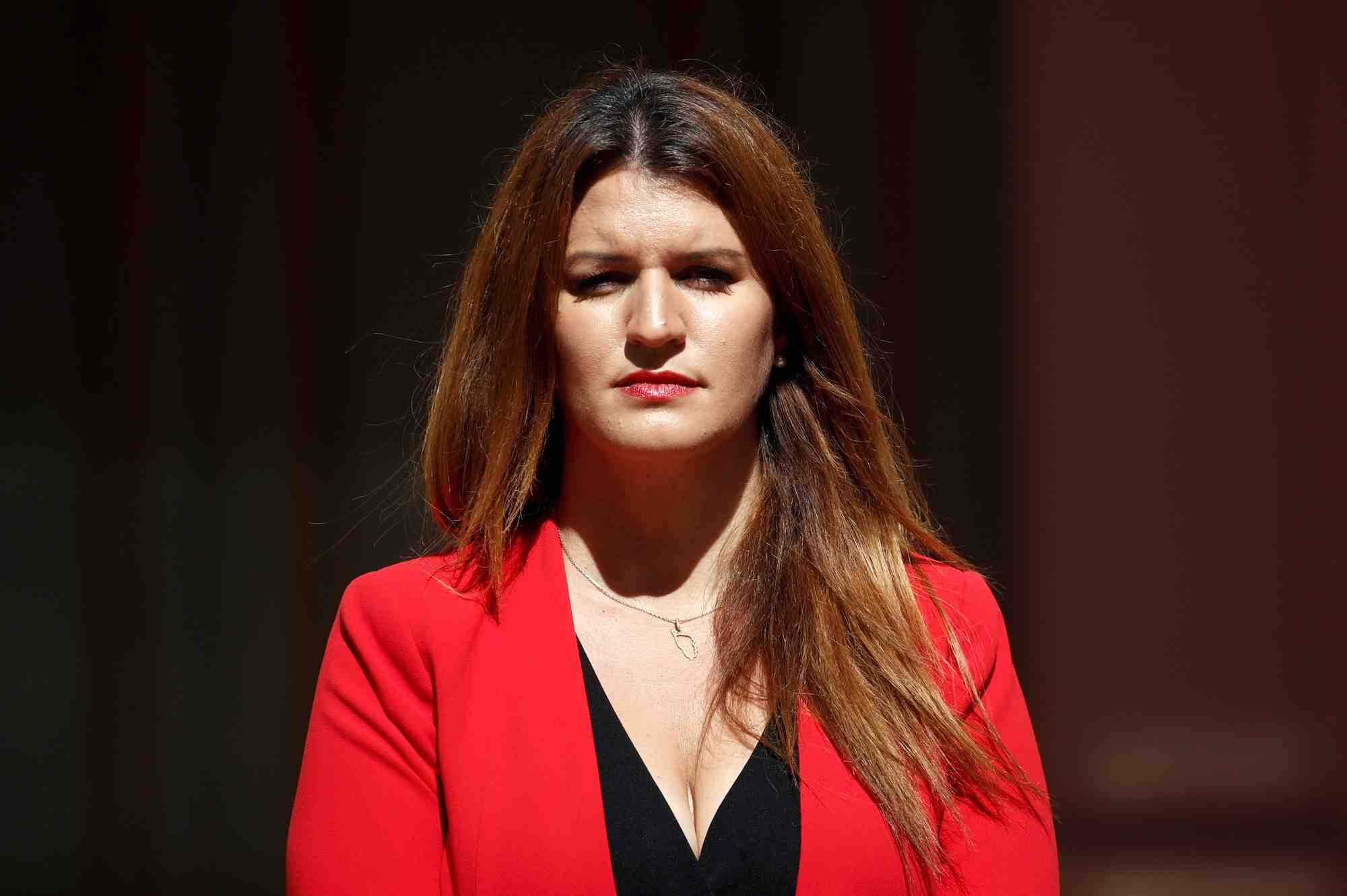 Marlene schiappa lors d'une ceremonie au ministere de l'interieur