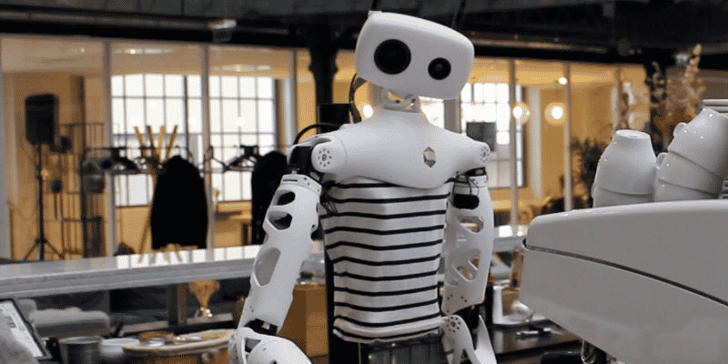 Selon la théorie du roboticien japonais Masahiro Mosi sur la « vallée de l'étrange », Reachy est convaincant parce qu'il se différencie clairement d'un être humain.