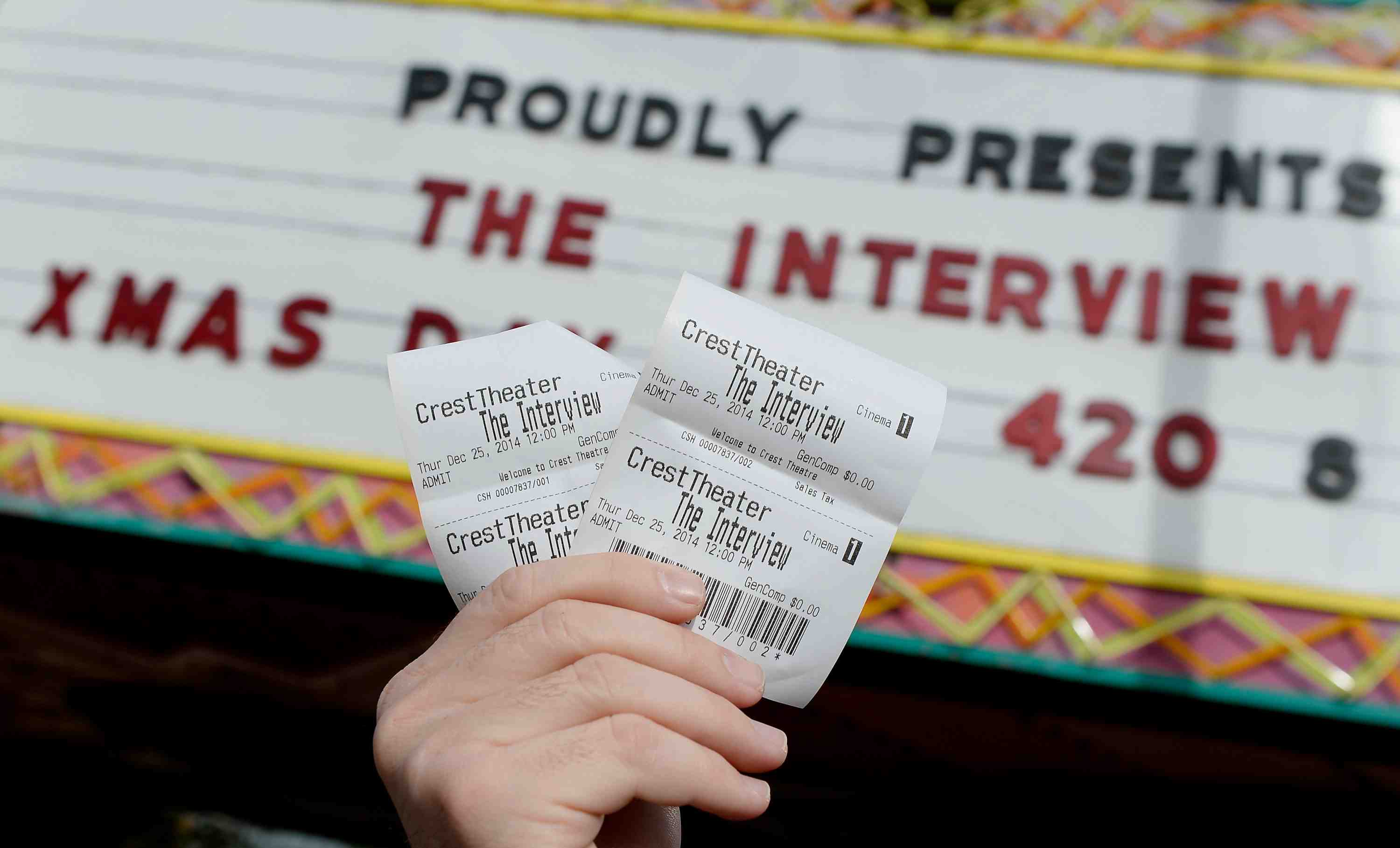 Plus d'un million de dollars de recettes pour "the interview"