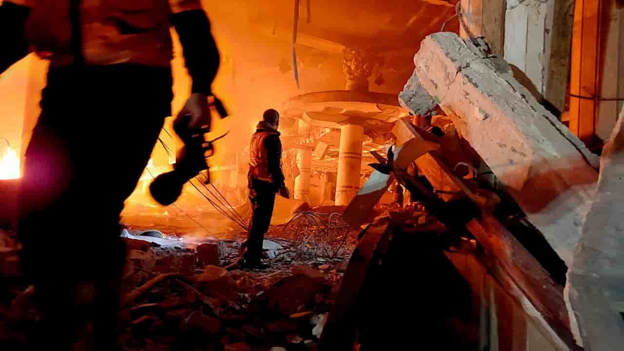 Consequences des frappes israeliennes, dans le cadre du conflit entre israel et le groupe islamiste palestinien hamas, a rafah