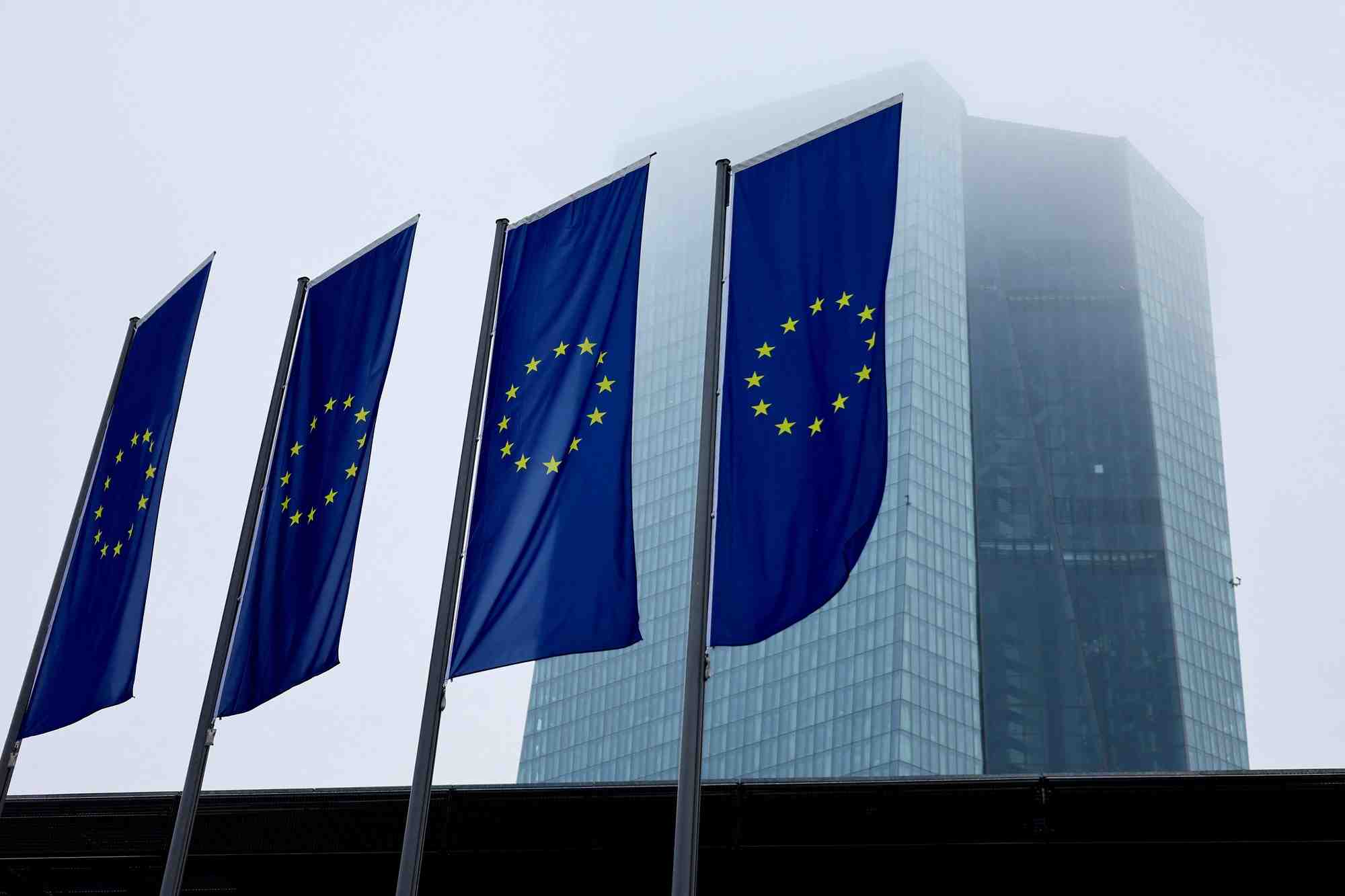 La banque centrale europeenne, a francfort