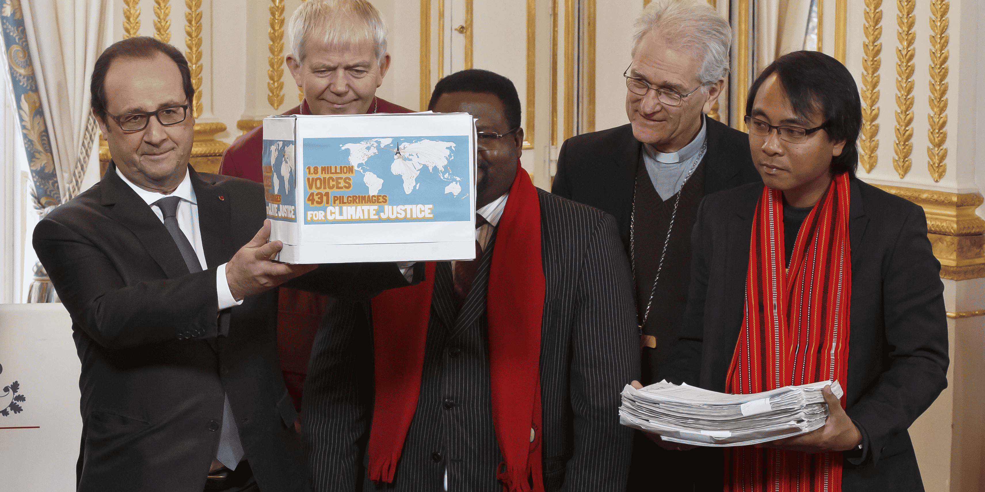 Le président de la République François Hollande au Bourget le 10 décembre lors de la COP21