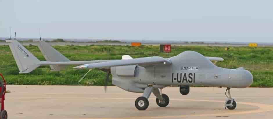 Leonardo participera aux missions de surveillance maritime de l'agence Frontex avec son drone Falco EVO.