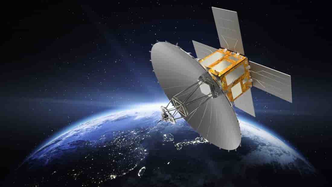Vue d'artiste d'un satellite radar coréen