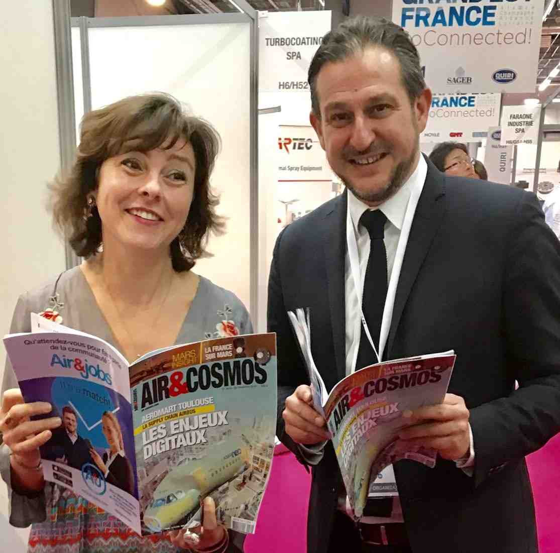 Carole Delga, Président d'Occitanie et Stéphane Castet, patron d'Aeromart.