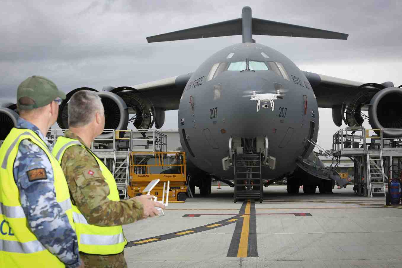 La RAAF s'appuie sur un Phantom 4 afin d'inspecter ses C-17A.