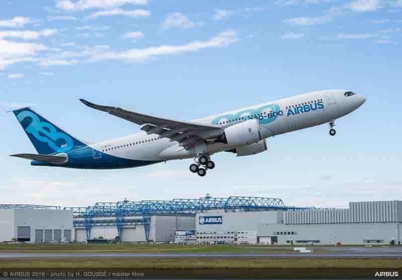 A330-800 first flight.