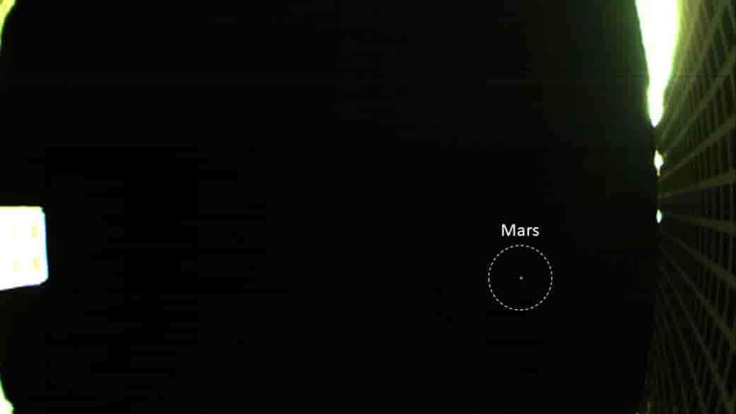 Le premier cliché de Mars réalisé par un cubesat.