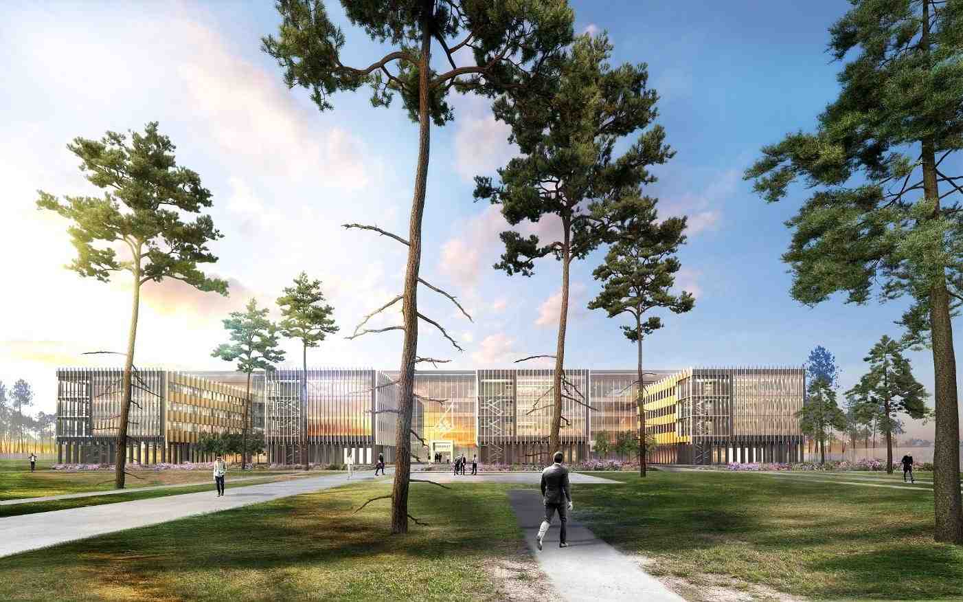 Le futur bâtiment accueillera les équipes d'études, de développement et de soutien après-vente.