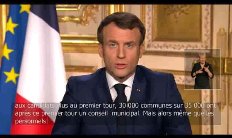 Emmanuel Macron, lors de son discours du 16 mars.