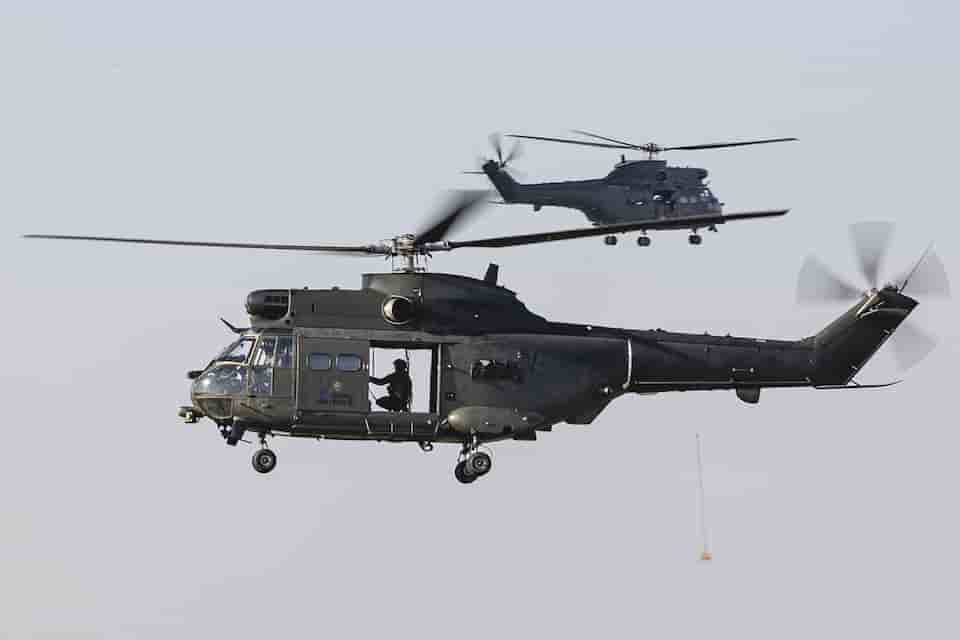 Hélicoptère Puma de la Royal Air Force