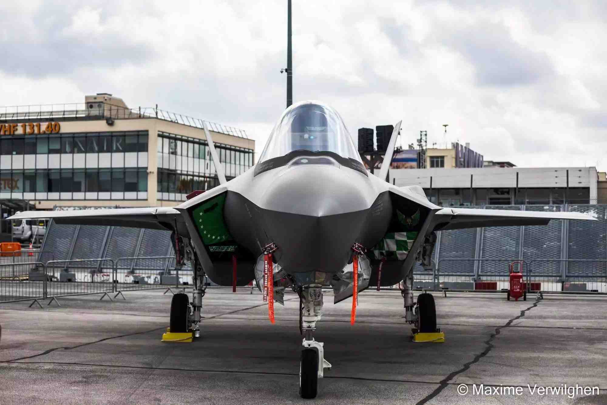F-35A Lightning II de l'USAF au SIAE 2023.