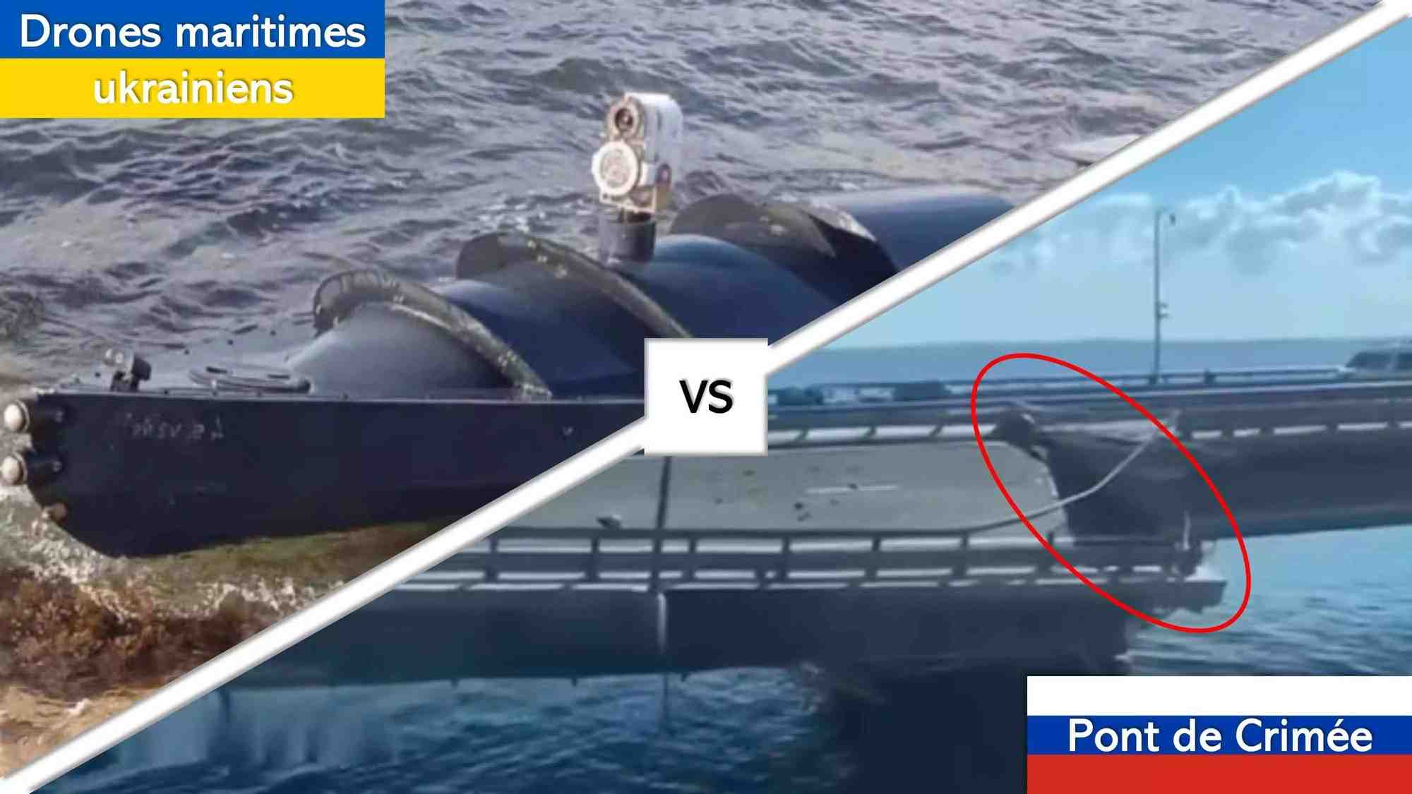 Le pont de Crimée a subi une très récente attaque de drones maritimes ukrainiens.