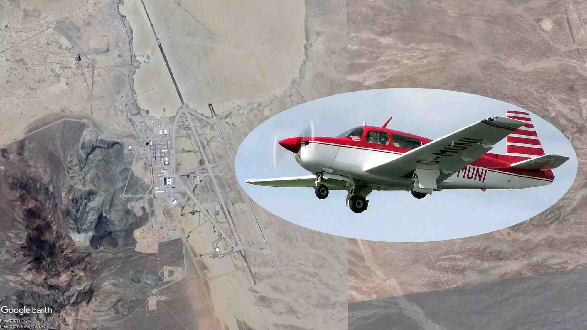 Zone 51 et avion de tourisme M-20 (pour illustration).