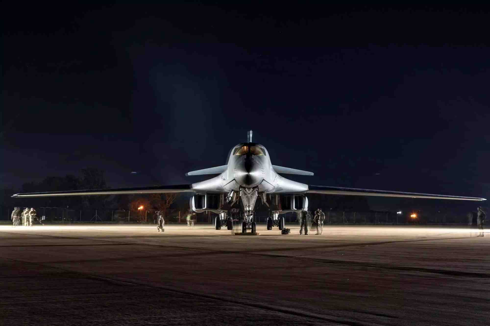 B-1B Lancer sur la base aérienne de Fairford durant le Bomber Task Force 24-1 (26/10/2023).