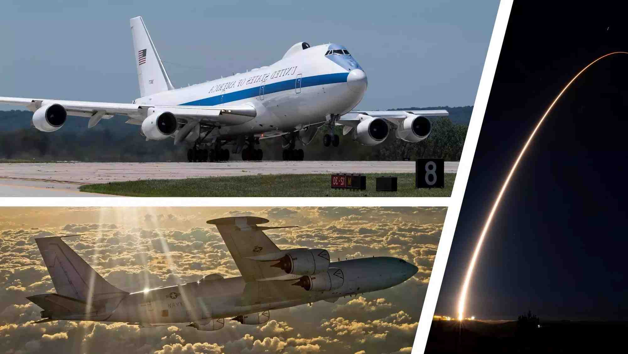 E-4B Nightwatch, E-6B Mercury et LGM-30G Minuteman III.