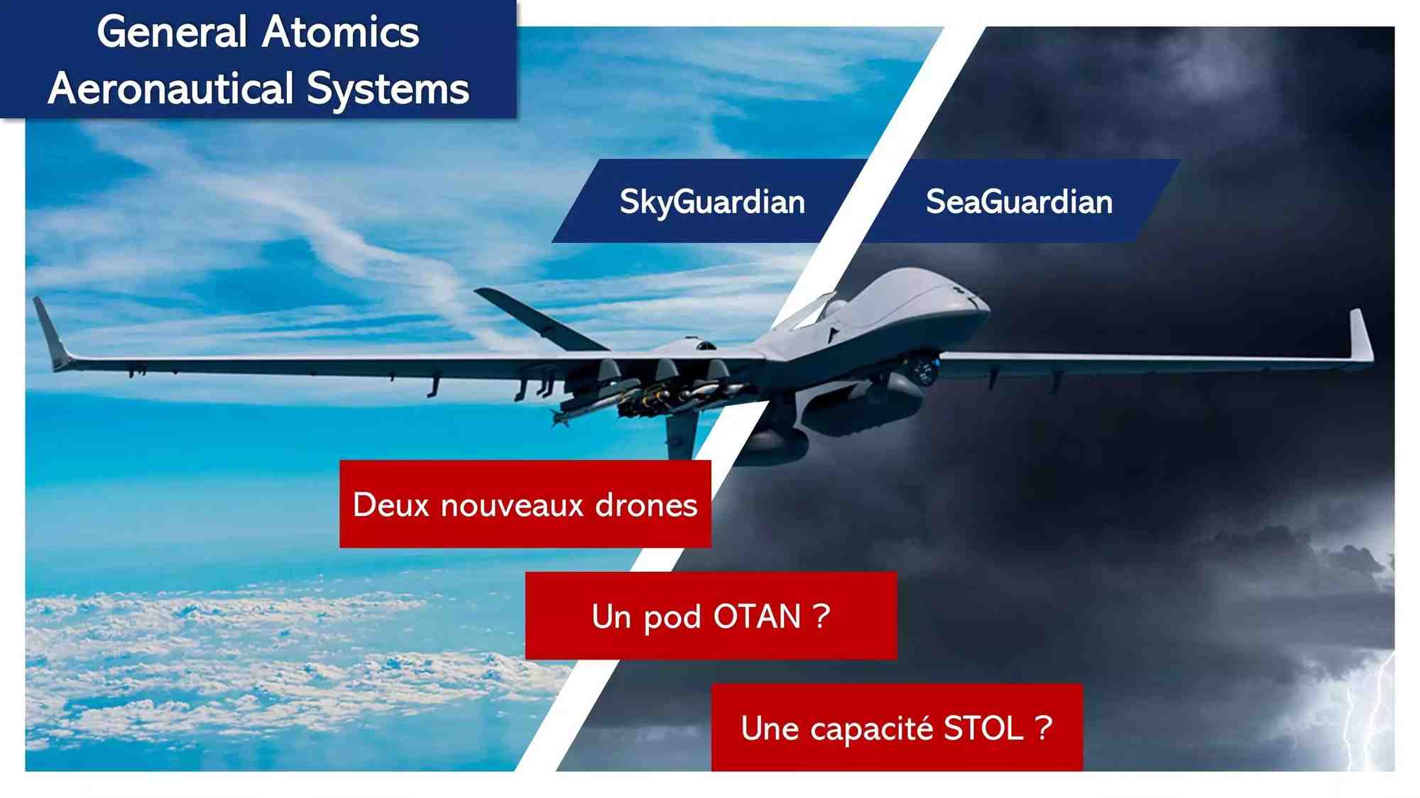 SkyGuardian et SeaGuardian de General Atomics Aeronautical Systems.