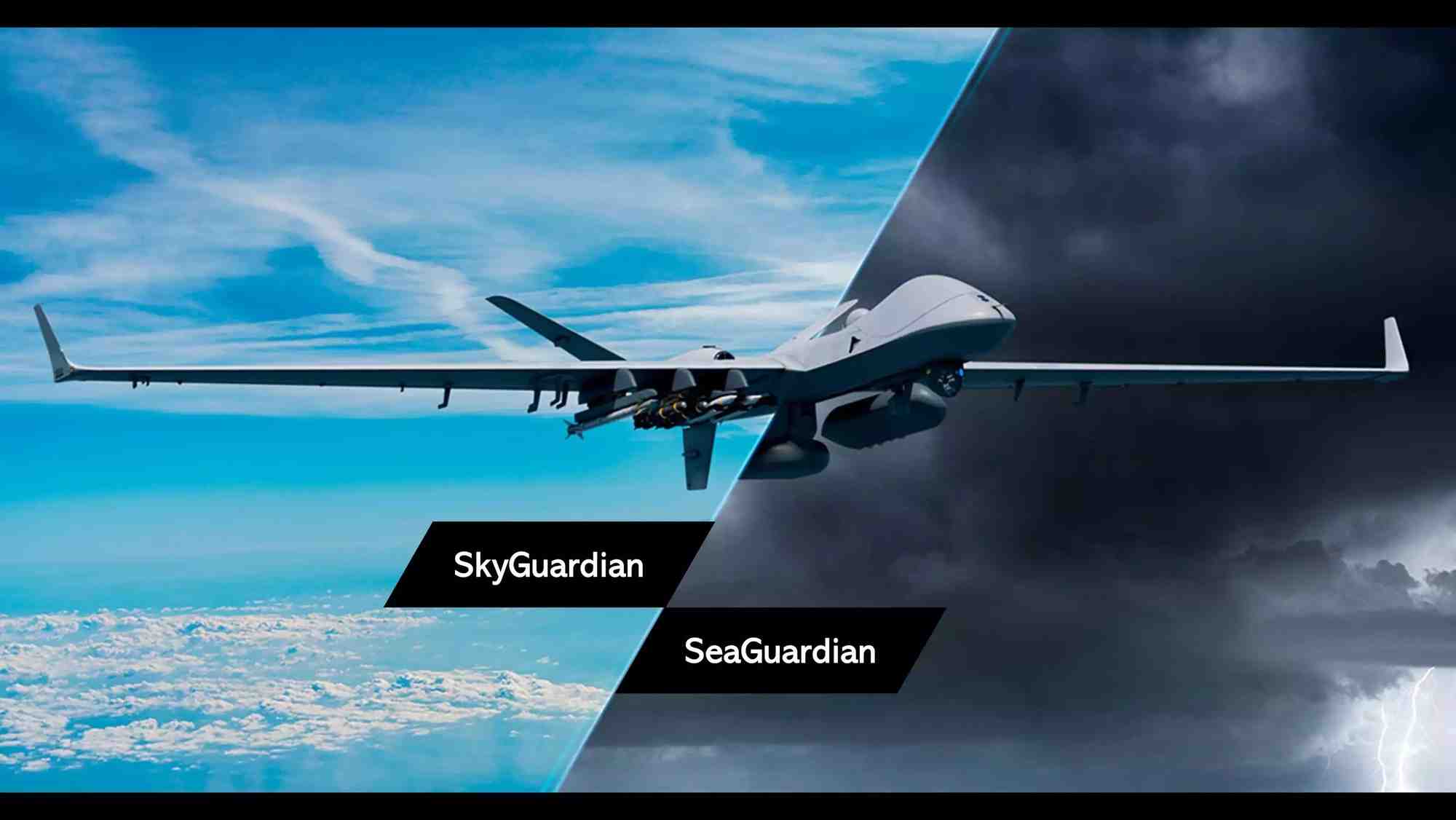 MQ-9B SkyGuardian et SeaGuardian de General Atomics Aeronautical Systems.