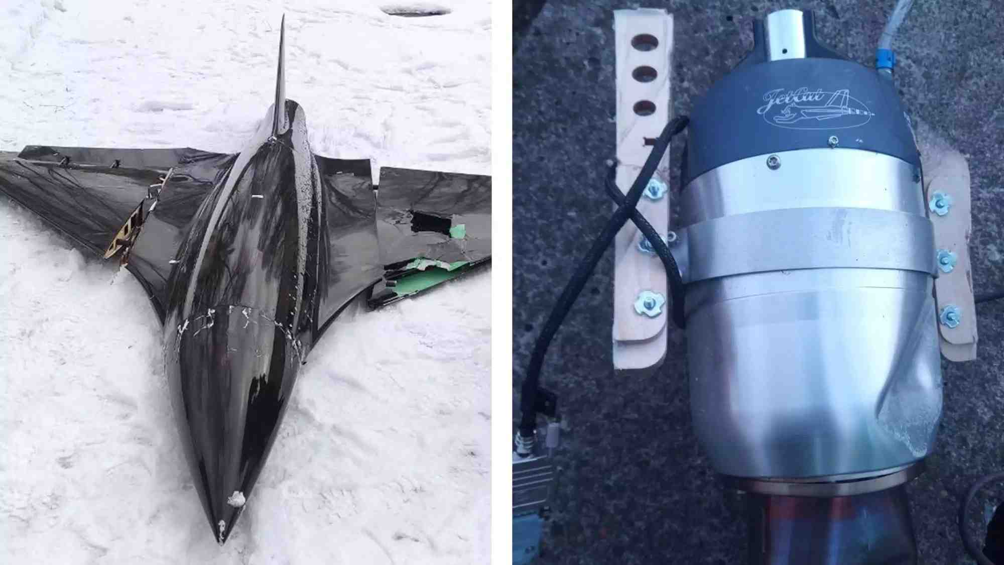 Première image d'un nouveau drone kamikaze ukrainien et sa turbine P400-PRO de JetCat.