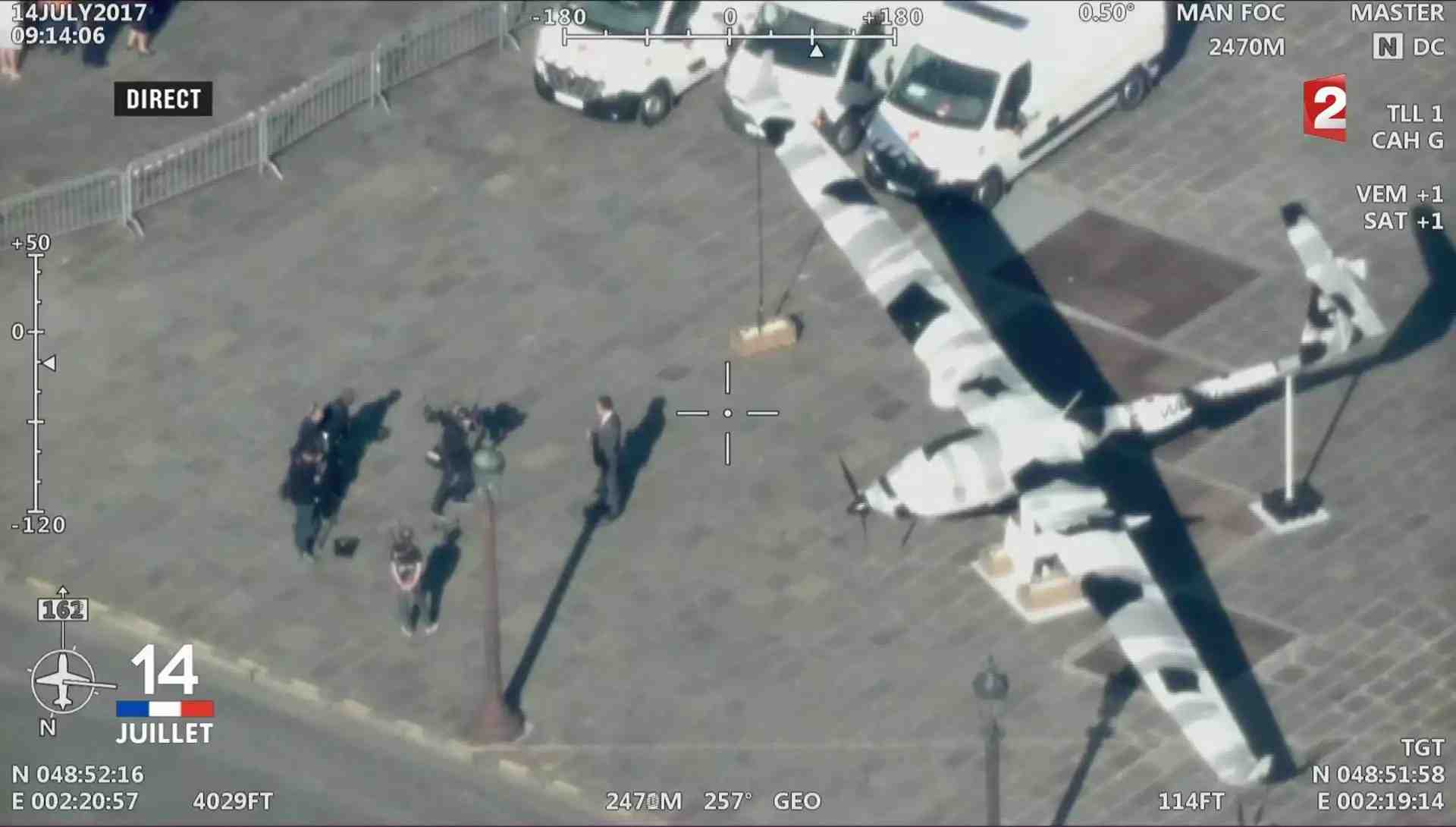 Le drone Patroller de Safran survolait Paris pour filmer le défilé du 14 juillet 2017