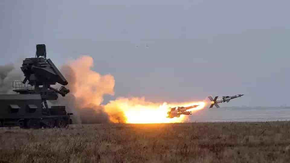 Tir d'essai en 2019 d'un missile antiaérien depuis un système S-125 ukrainien mais contre une cible maritime.