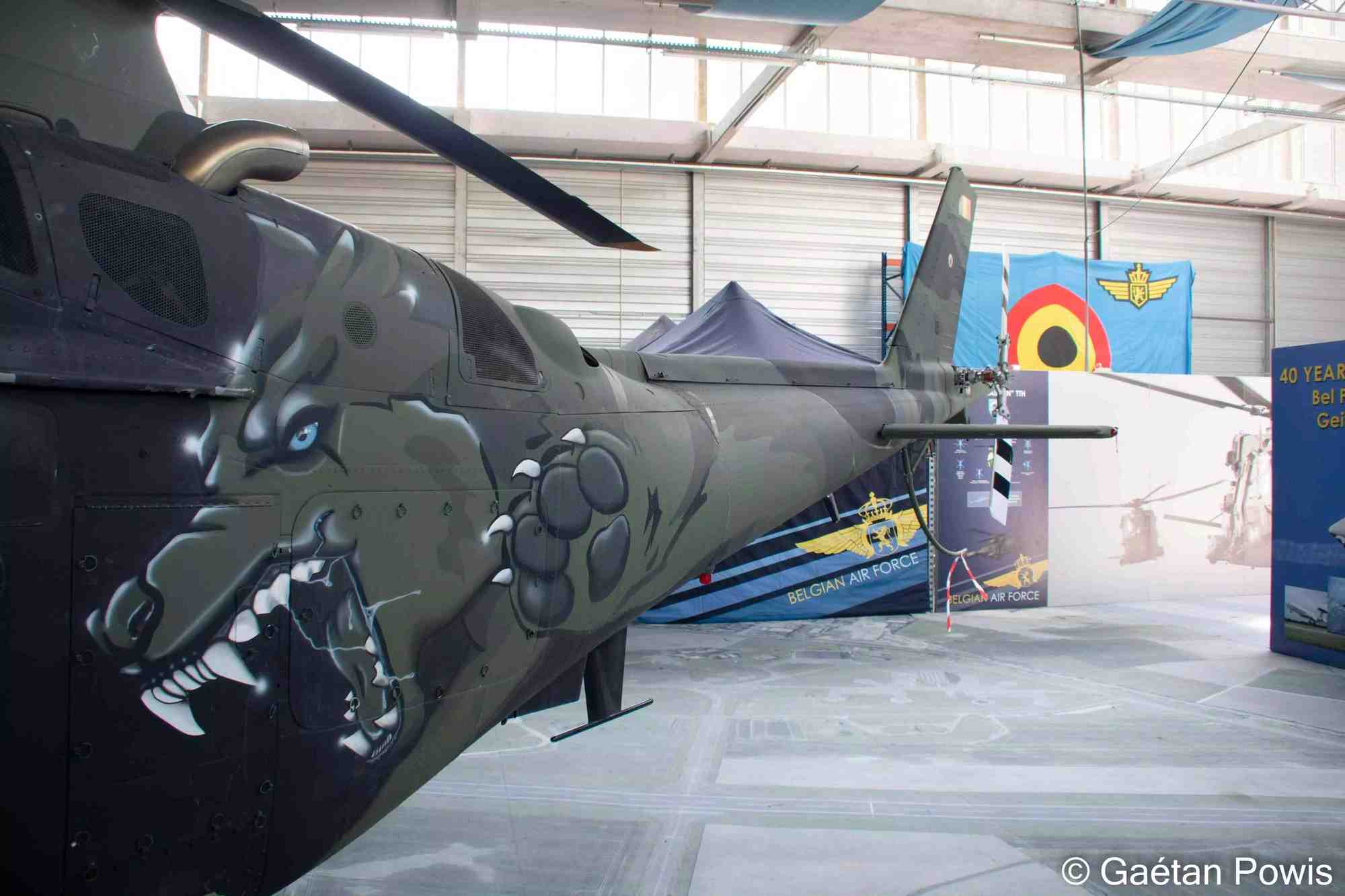 Hélicoptère léger Agusta A109 belge aux couleurs du 1er Wing de Beauvechain lors de la Summer Expo 2024.
